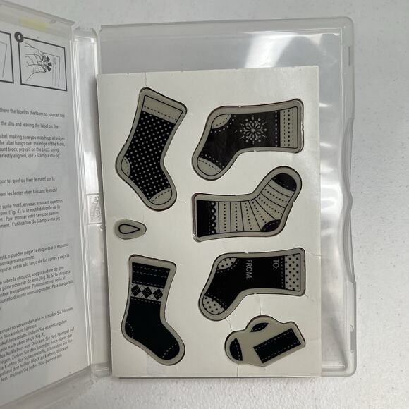 Stampin Up STITCHED STOCKINGS Coordinating Punch Christmas Winter Retired XL - Picture 10 of 11